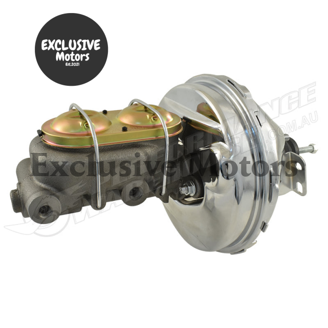GM Models 1" Bore Master Cylinder & 9" Chrome Brake Booster (1964-1972)
