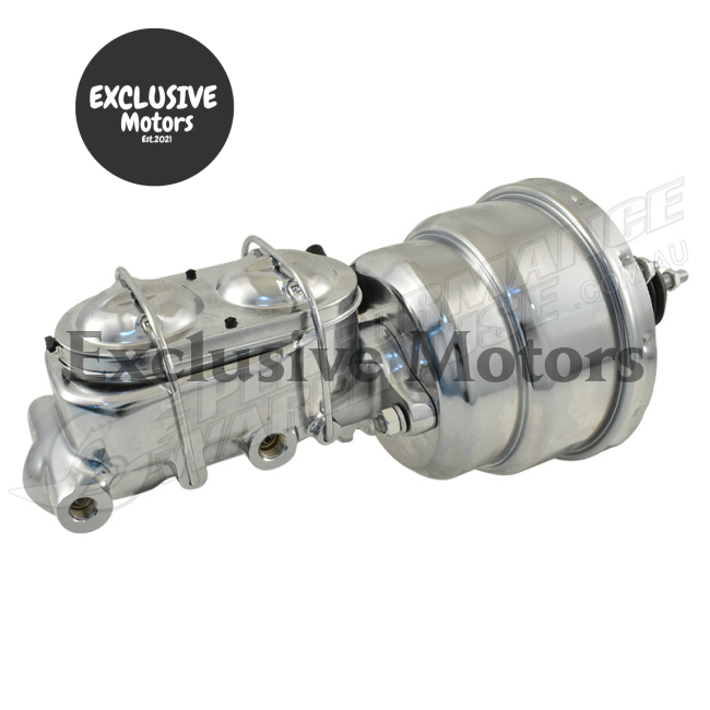 GM 1-1/8" Bore Chrome Master Cylinder & 7" Dual Brake Booster (1964-1972)