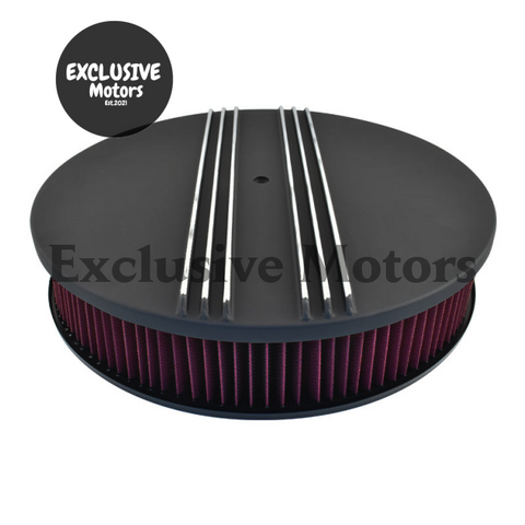 Chevrolet Camaro 14" Air Cleaner Kit Half Finned Black (1967-1969)