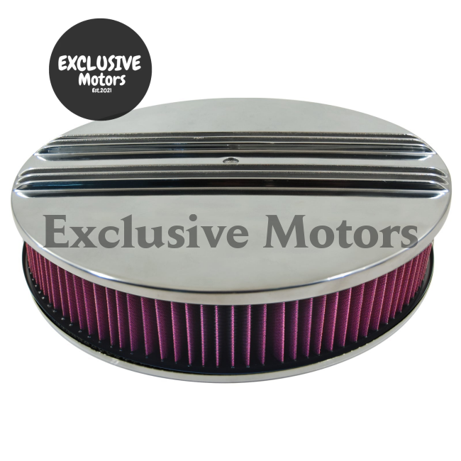 Chevrolet Camaro 14" Air Cleaner Kit Half Finned Polished (1967-1981)