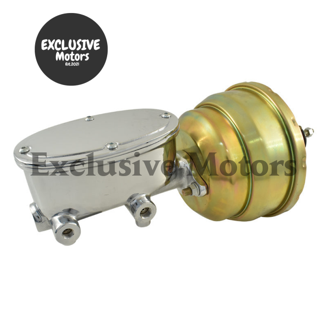 Universal Wilwood Style 8" Dual Brake Booster & Chrome Master Cylinder (1977-1987)