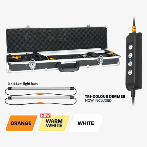 Hardkorr Tri-Color LED Camp Light Kit with Diffusers