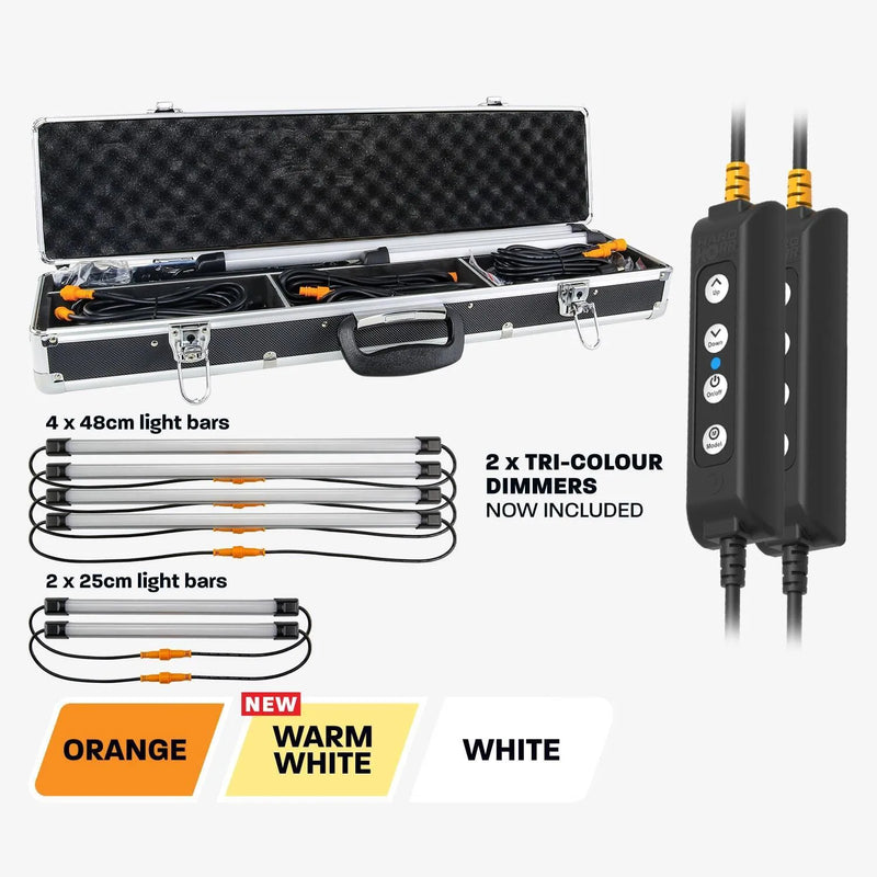 Hardkorr Tri-Color LED Camp Light Kit with Diffusers - 6 Bar