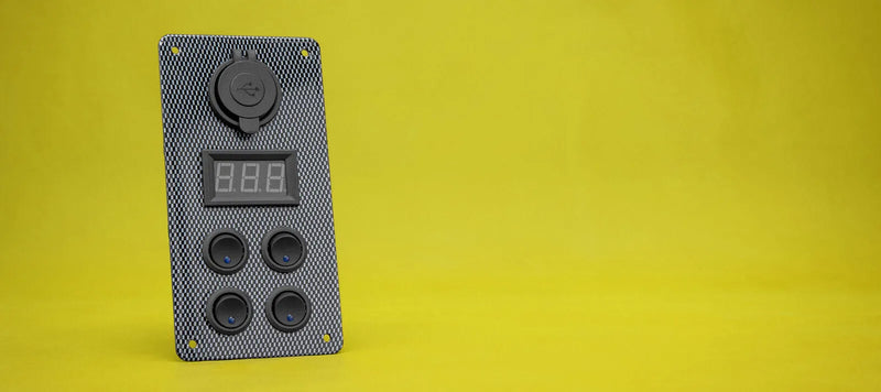 Stedi Carbon Switch Panel With Usb + Digital Volt Meter