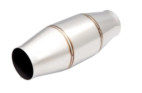 XForce Hi-Flow Racing Catalytic Converter Round Metallic - 3in Inlet - 4in Body - 6in Body Length 12in Total - 100 Cell