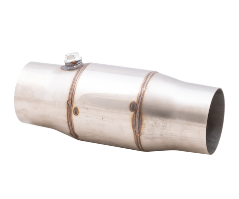 XForce Hi-Flow Racing Catalytic Converter Round Metallic - 3in Inlet - 4in Body - 6in Body Length 12in Total - 100...