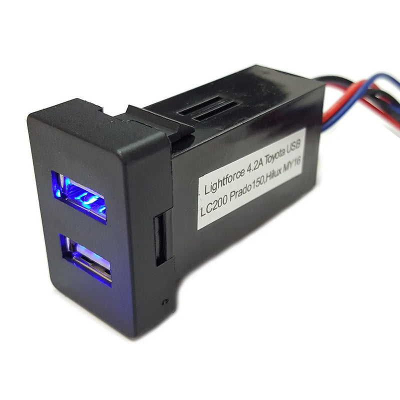 Lightforce USB Charger Dual Outlet Suit CBFASCIA (Ranger PXII) — fits Ford Ranger