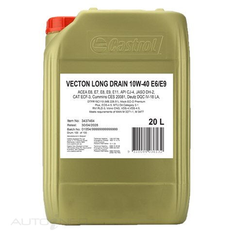 Castrol Vecton LD 10W40 E6/E9 20L - 3437464