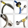 Hel Braided Clutch Line Kit - OEM Length (Excel 94-99) White, Black Tag