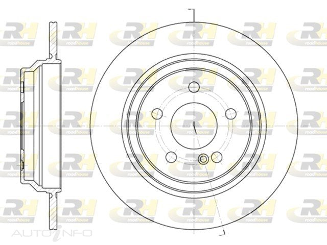 Brakeco Disc Rotor Rear Mercedes-Benz S Series W220 98-On - DR9059S-RH