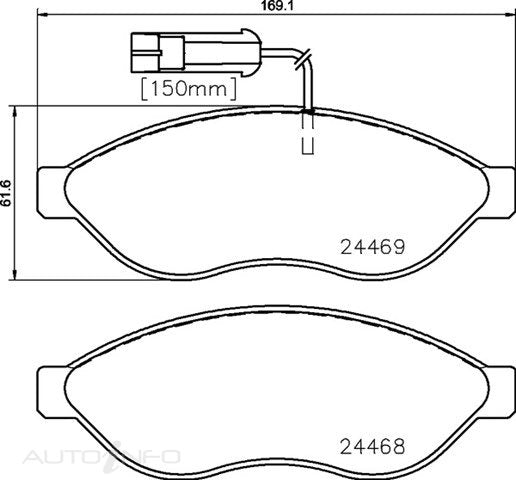 C-Plus Brake Pads Front Fiat Duc Peugeot 06-On - MDB3365