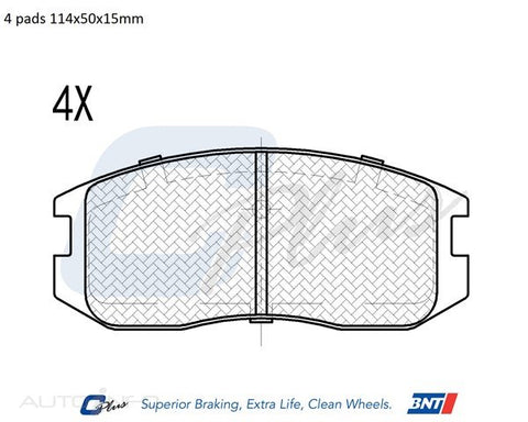 C-Plus Brake Pads Front Mitsubishi Lancer 90-On93 - DB1201CP
