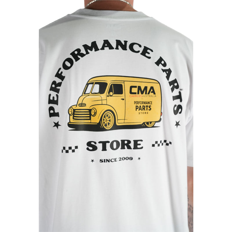 CMA Apparel CMAAPPDelTeeWH-XPX CMA Delivery Truck Tee,