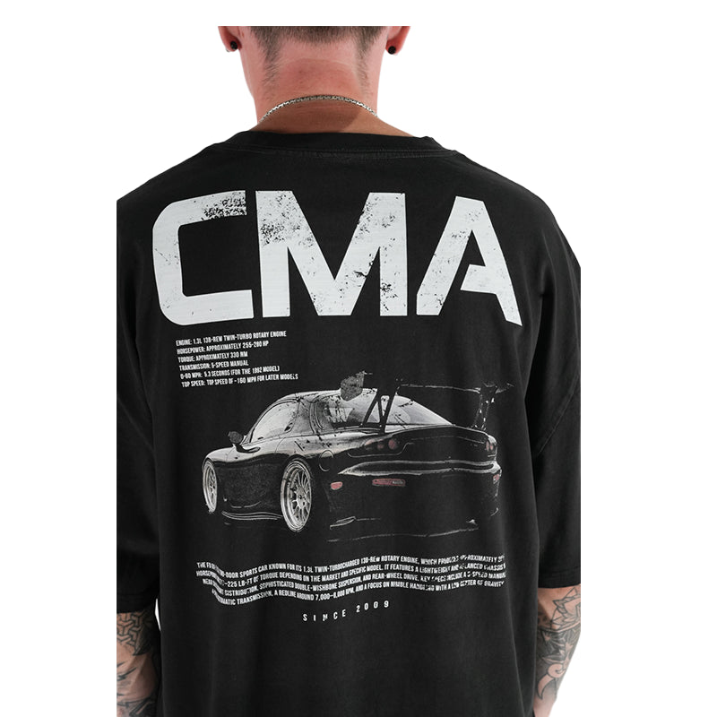 CMA Apparel CMAAPPFadRX7-XPX CMA Heavy Faded RX-7 Tee,