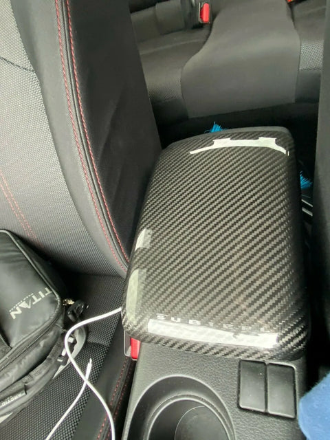 Andro Motorsports Carbon Fibre Armrest Garnish (WRX/STI 08-14) — fits Subaru STI