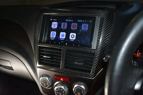 Andro Motorsports Carbon Fibre Radio Bezel (WRX/STI 08-14) — fits Subaru STI
