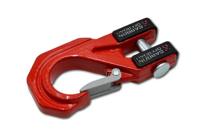 Carbon Offroad Mega Pro Winch Hook - Red
