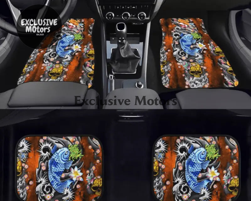 Custom Blue Koi Floor Mats