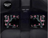 Custom Cherry Blossom Floor Mats Black