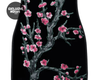 Custom Cherry Blossom Floor Mats Black