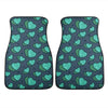 Custom Green Hearts Floor Mats