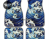 Custom Japanese Blue Waves Floor Mats