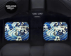 Custom Japanese Blue Waves Floor Mats