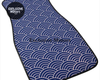 Custom Japanese Waves Floor Mats Blue