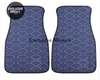 Custom Japanese Waves Floor Mats Blue