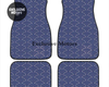 Custom Japanese Waves Floor Mats Blue