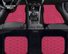 Custom Japanese Waves Floor Mats Red