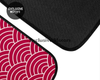 Custom Japanese Waves Floor Mats Red