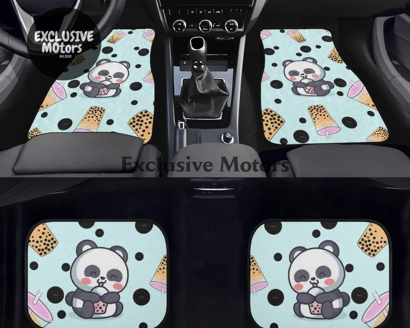 Custom Panda Boba Floor Mats