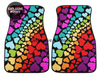 Custom Rainbow Hearts Floor Mats