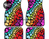 Custom Rainbow Hearts Floor Mats