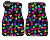 Custom Rainbow Hearts Floor Mats