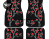 Custom Red Cherry Blossom Floor Mats