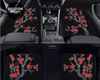 Custom Red Cherry Blossom Floor Mats
