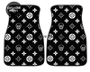 Custom Skull Shuriken Black Floor Mats