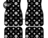 Custom Skull Shuriken Black Floor Mats