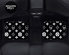 Custom Skull Shuriken Black Floor Mats