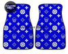 Custom Skull Shuriken Blue Floor Mats