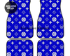 Custom Skull Shuriken Blue Floor Mats