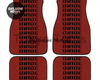 Custom Universal Bride style Floor Mats Red