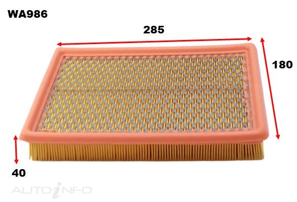 Wesfil Air Filter A1316 Ford - WA986