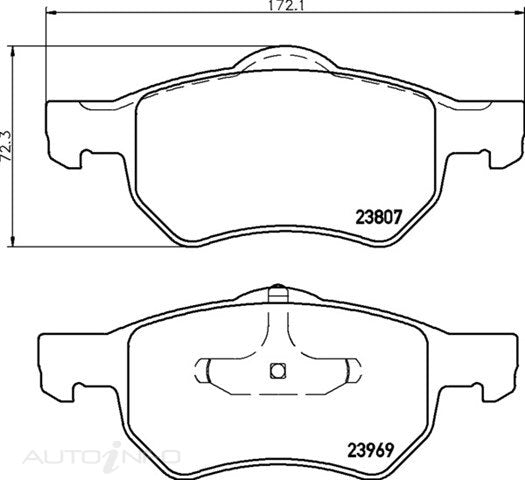 C-Plus Brake Pads Front Chrysler Voy 01-On04 - MDB2565