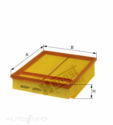 Hengst Air Filter Audi A4 4.2 03-On09 - E685L