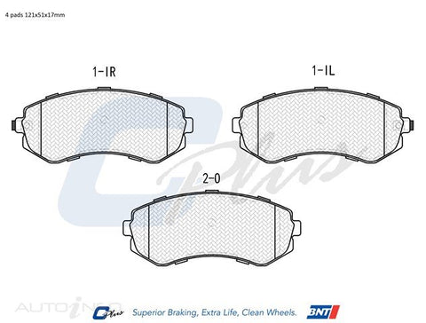 C-Plus Brake Pads Front Rear Nissan Pulley Sun - DB1148CP