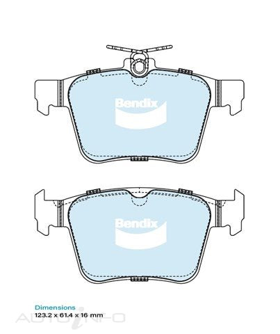 Bendix Brake Pads Rear Audi VW Tig AD1 - DB2415EURO+