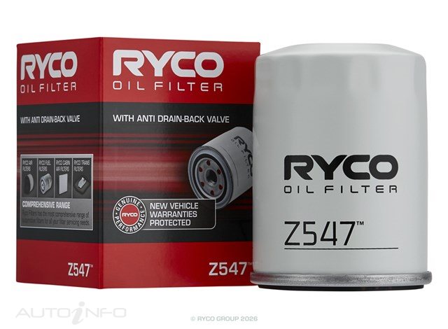 Ryco Oil Filter - Z547
